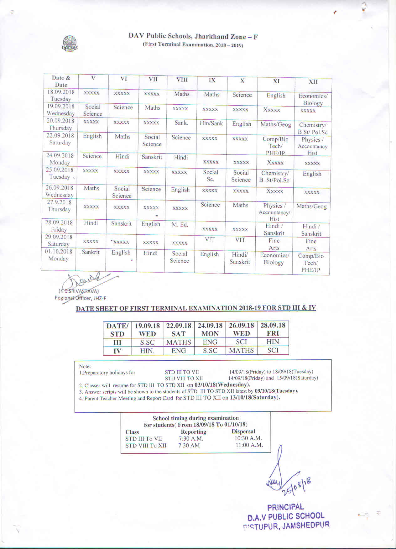 TO DAV PUBLIC SCHOOL